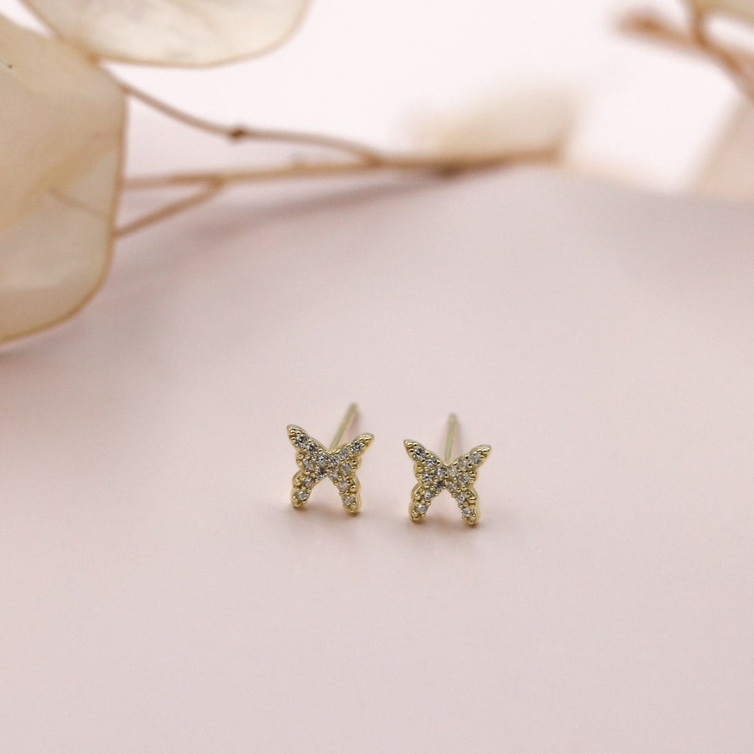 Aretes Triple Mariposa