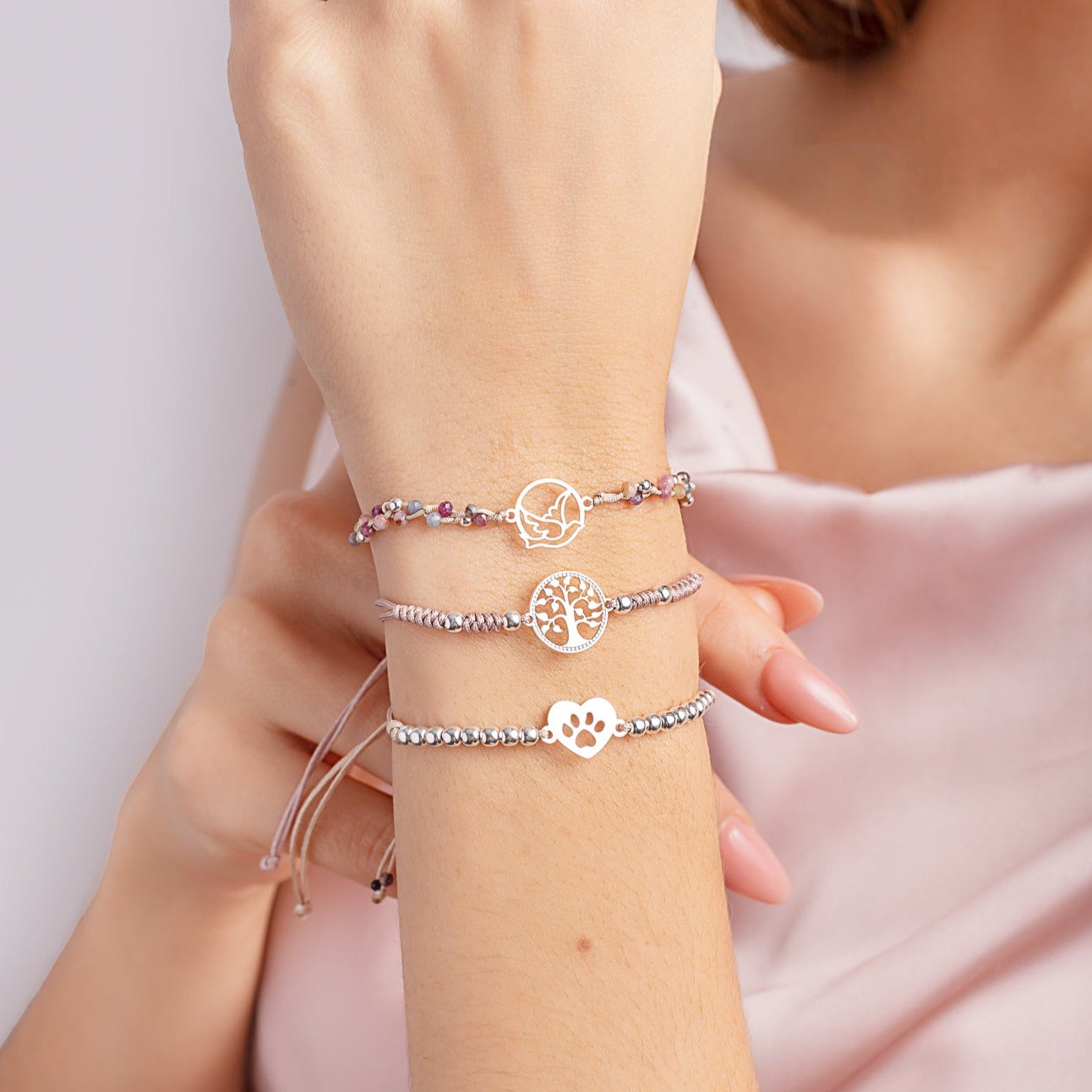 Pulsera Zoe Nature Rose - Espíritu Santo Plata