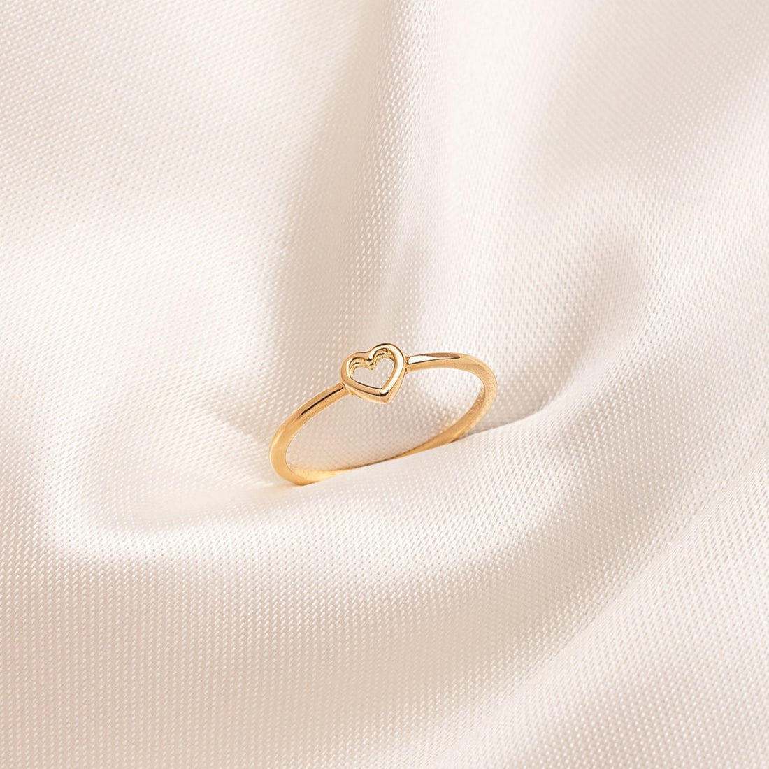 Anillo Corazón Mini Calado Oro 18K