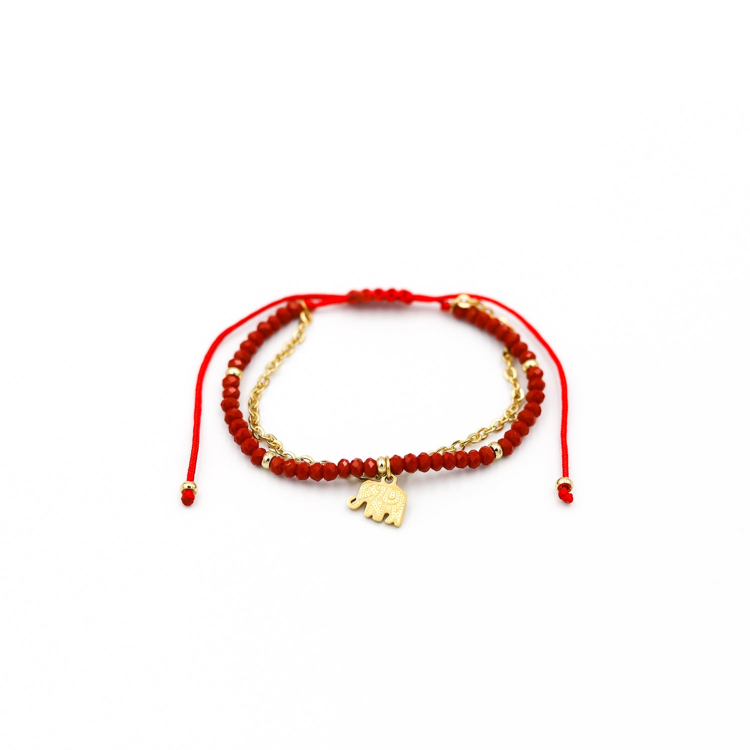 Pulsera Julieta simple tono Rojo - Dijes Variados