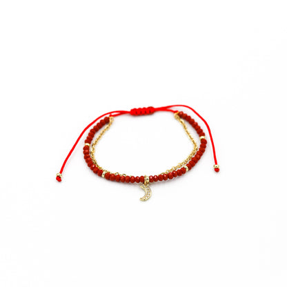 Pulsera Julieta simple tono Rojo - Dijes Variados