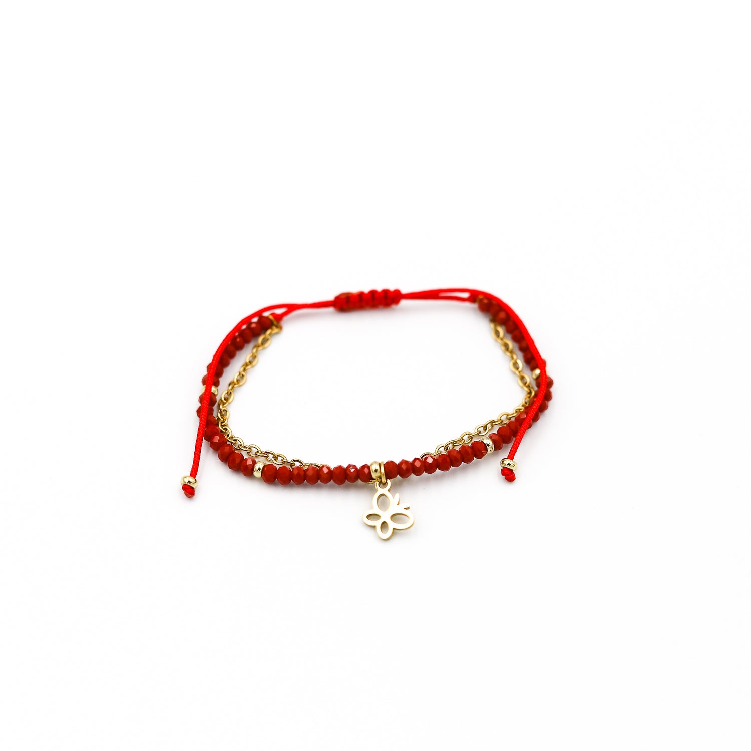 Pulsera Julieta simple tono Rojo - Dijes Variados