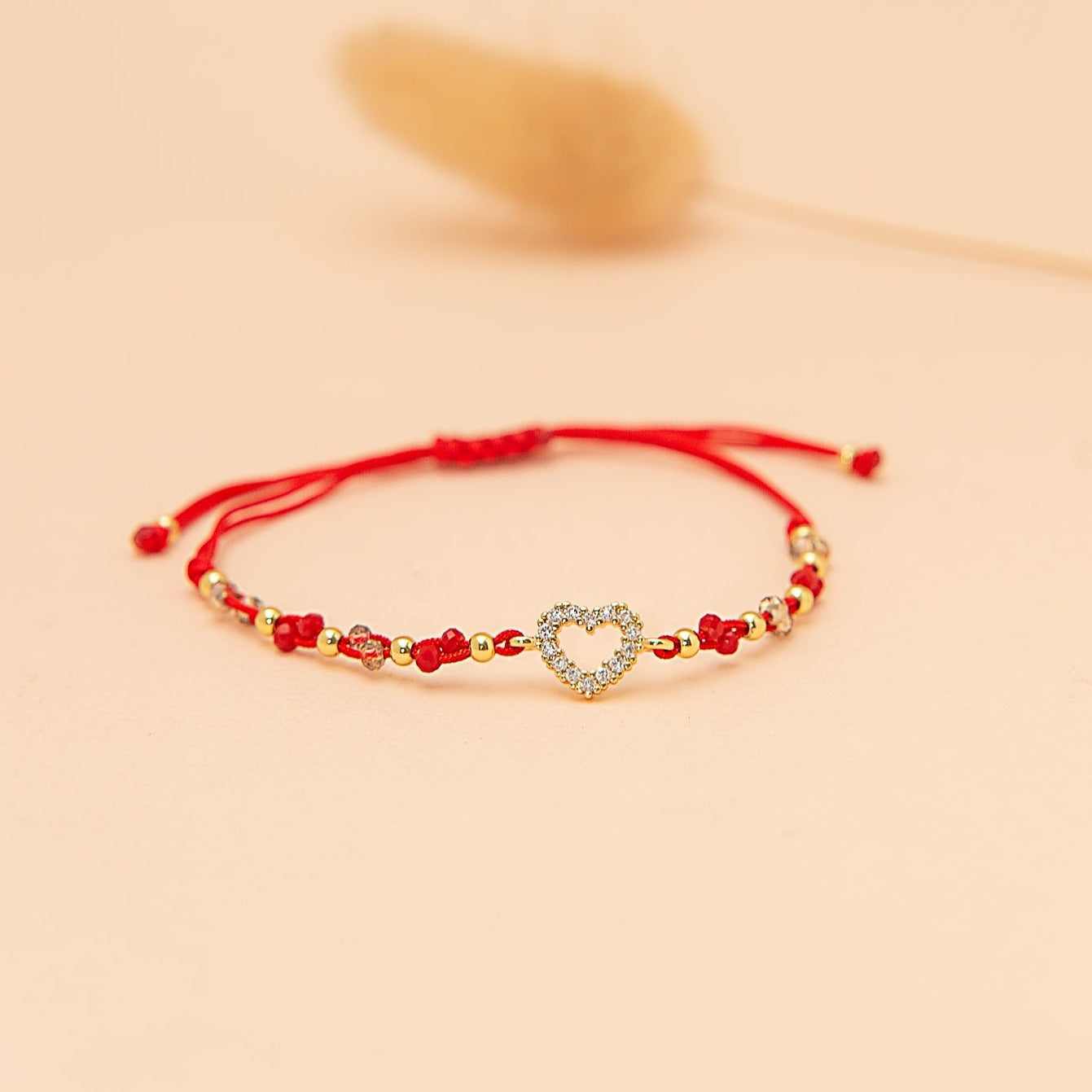 Pulsera Lia Mar Corazón Calado Strass